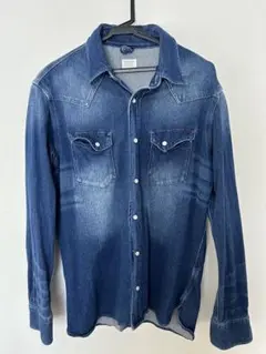 back number denim shirt