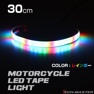 LEDテープ ナイトライダー風 流星 30cm レインボー DC12V 車にもバイクにも！ PZ110