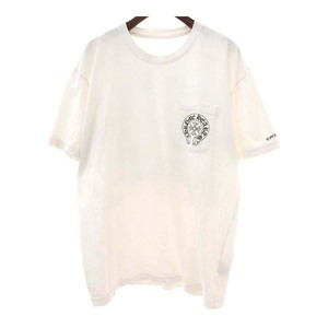 クロムハーツ ホースシュー プリント Tシャツ メンズ ホワイト CHROME HEARTS 中古 【アパレル・小物】