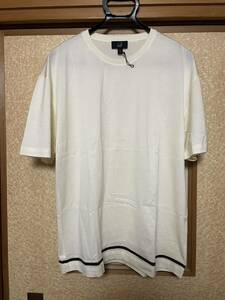 新品 XL ダンヒル tシャツdunhill コットン 半袖 カットソー ブランド 高級 大きいサイズ オーバーサイズ クルーネック 白 ベージュ italy