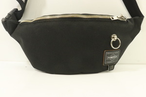 【中古】 PORTER メンズショルダーバッグ - ミニ ショルダーバッグ PORTER JAM HOME MADE - 黒 ブラック ロゴ