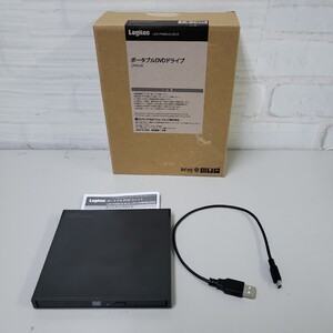 611y0613★ロジテック 外付け ポータブルDVDドライブ USB2.0 デスクトップパソコン対応 LDR-PWB8U2LBK/E