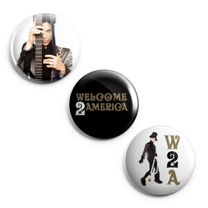 Prince / プリンス『Welcome 2 America Button Set 3-Pack』ピンバッジ/バッチ 3個セット【未使用/新品】公式グッズ