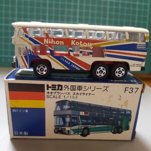 ☆ 新品 未使用 1点品 ☆ 絶版トミカ 外国車 シリーズ ☆ F37-2-21 ☆ ネオプラン バス スカイライナー 日本交通大阪 1/154 ☆日本製☆