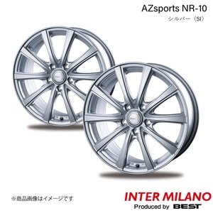 INTER MILANO/インターミラノ AZsports NR-10 プリウスPHV 50系 ホイール 2本【15×6.0J 5-100 INSET 43 シルバー】