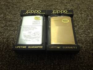 【送料無料】Sh0116-03◯未使用 Zippo ジッポー オイルライター 2点セット シルバー ゴールド Mississippi alligator 1998 1999