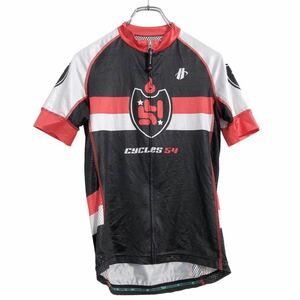 HINCAPIE 半袖 サイクル ジャージ M ブラック レッド ホワイト ヒンカピー スポーツウェア ジップアップ 古着卸 アメリカ仕入 a507-6456