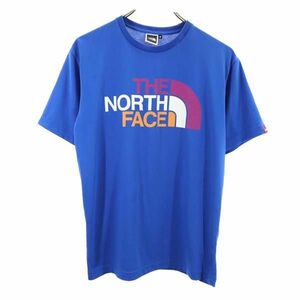 ノースフェイス NT31352 ロゴプリント 半袖 Tシャツ M ブルー系 THE NORTH FACE アウトドア メンズ