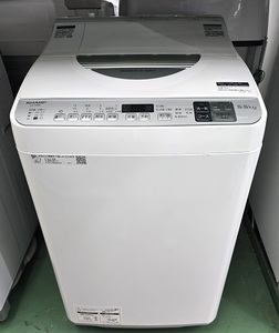 【中古品】 シャープ SHARP 電気洗濯乾燥機 洗濯容量5.5kg 乾燥容量3.5kg 穴なし槽 ES-TX5D-S 2020年製 ○YR-17998○