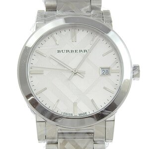 ■ 1円 ～ 正規 未使用 参定8.7万■ バーバリー BURBERRY ■ ザ シティ 腕時計 BU9037 ■ クォーツ チェック シルバー メンズ