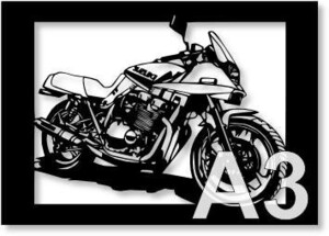 スズキ(SUZUKI) カタナ GSX1100Sの切り絵　(1)【A3サイズ】[B3-003]