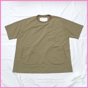 ★BURLAP OUTFITTER/バーラップアウトフィッター 半袖Tシャツ メンズM/カーキ/ナイロン/クルーネック&1792000031