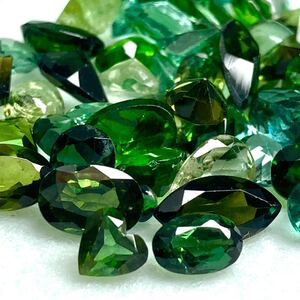 1円〜!!≪天然グリーントルマリンおまとめ21.5ct≫j 約4.3g ルース 裸石 宝石 ジュエリー jewerly green tourmaline w4ま118