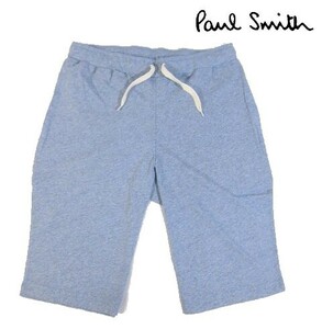 H土08037新品▼国内正規品 ポールスミス ショートパンツ 【 M 】 ハーフパンツ ブランドロゴ Paul Smith ラウンジウエア サックス系