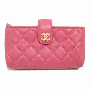 シャネル マトラッセポーチ ブランドオフ CHANEL ラムスキン（羊革） ポーチ ラムスキン 中古 レディース