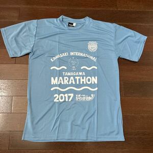 未使用品 2017 川崎 多摩川 マラソン 半袖Tシャツ Size L 川崎フロンターレ