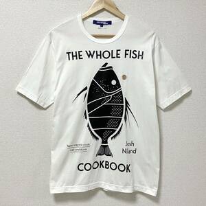 AD2020 JUNYA WATANABE MAN 魚 Tシャツ ホワイト 白 Mサイズ ジュンヤワタナベ コムデギャルソン 半袖 カットソー Tee archive 4080201