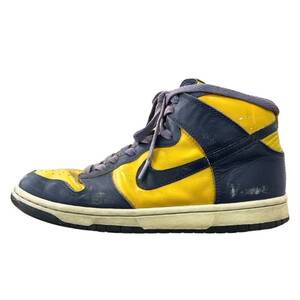 NIKE ナイキ　DUNK HI (MICHIGAN) ネイビーxイエロー サイズ:26.5cm