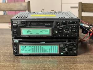 メンテ品□ケンウッド製1DIN+1DIN CD/カセットデッキ KRC-X55/KDC-G77 動作確認済