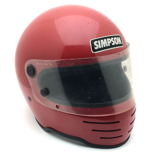 送料無料 純正シールド付 SIMPSON M62 RED 57cm/シンプソン赤レッドビンテージヘルメットmadmaxm30m32m61m41m80スーパーバンディット70s80s