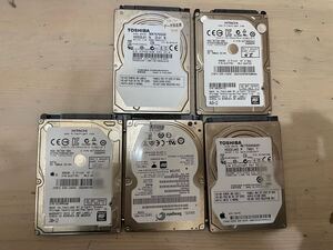 HDD 5枚セット 500GB 750GB SATA ハードディスク 東芝 Toshiba 日立 HITACHI Seagate MacBook 2.5インチ 中古動作品