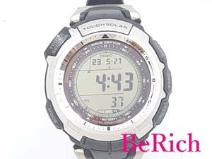 カシオ CASIO PRO TREK プロトレック 電波 ソーラー メンズ 腕時計 PRW-1300J グレー 文字盤 SS ブレス デジタル クォーツ中古】ht5030