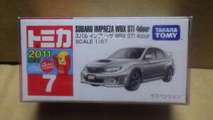 A⑨ 新品 トミカ NO.7 2011 スバル インプレッサ WRX STI 4door 未使用 未開封 