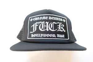 Chrome Hearts Fuck Trucker Mesh CapクロムハーツCHトラッカーメッシュキャップBlack黒