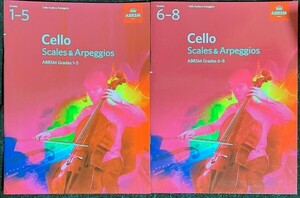 ABRSM: Cello Scales & Arpeggios (1-5,6-10) (チェロ)輸入楽譜 洋書