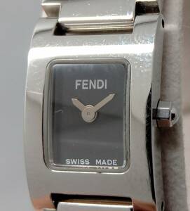 FENDI フェンディ 3150L スクエア ブラック文字盤 2針 レディース クォーツ