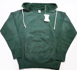 Warehouse (ウエアハウス) 2ND-HAND Lot 475 HOODED SWEATSHIRT “FADED” / フェイド加工 後付けパーカー 極美品 グリーン size S