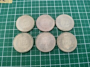 沖縄海洋博覧会 記念硬貨 100円 6枚 白銅貨 硬貨 古銭 昭和50年 記念コイン エキスポ75　