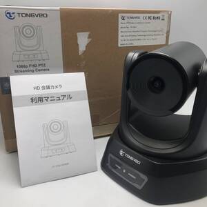 【未検品】TONGVEO web会議カメラ HDMI USB PTZ会議室カメラ 1080P リモコン付き /Y23620-J1