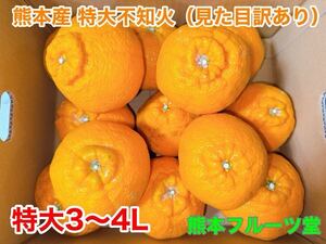 見た目訳あり！人気生産者！熊本産温室栽培 不知火【優品3〜4L大サイズ約4.5k箱込　熊本フルーツ堂92