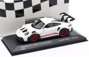 1:43 PMA ポルシェ 911 (992) GT3 RS ホワイト/レッド 2023 Porsche ドイツ限定