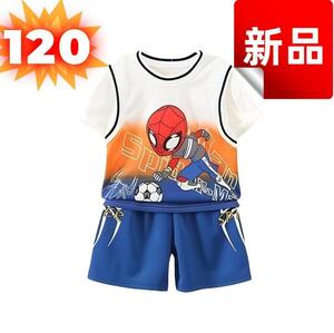 スパイダーマン 半袖ジャージ 上下セット 子供服 スポーツウェア 120cm