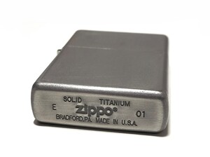 幻 超希少 ZIPPO ジッポー ソリッドチタン SOLID TITANIUM 純チタン 2001年製.