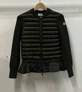 MONCLER モンクレール C20939474200 MAGLIONE TRICOT CARDIGAN マリオーネ トリコット カーディガン ダウンジャケット サイズXS グリーン