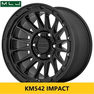 人気 USオフ系 サテンブラック KMC KM542 IMPACT 8.0J 17in IS35 114.3 デリカＤ5 アウトランダー RAV4 アウトランダー