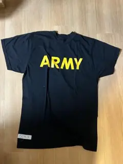 実物 USED 米軍 U.S.ARMY ブラック トレーニングTシャツ