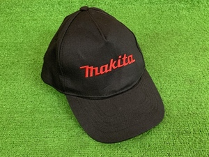 【中古美品】マキタ/Makita　キャップ 帽子　刺繍ロゴ　黒　w174