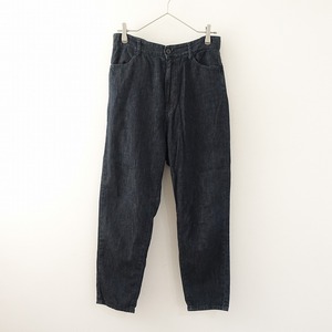 【2024/定価3.6万】パドカレ pas de calais *綿麻デニムDRY WASH テーパードパンツ*34インディゴネイビー(1-2411-590)【82L42】