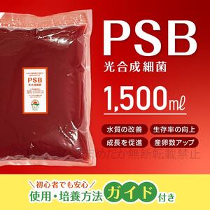 Sale超濃縮版　PSB　光合成細菌　1500ml　メダカ めだか 金魚　らんちゅう　ミジンコ　ゾウリムシ　バクテリア　クロレラの培養ガイド付き