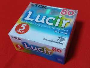 ☆超希少！廃盤品 MD/Mini Disc/ミニディスク/MD80 TDK 5PACK LUCIR ルシール 新品未開封！☆