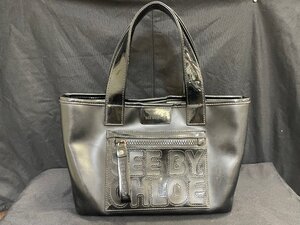 ST0701-35　ゆうパック着払い　SEE BY CHLOE　ハンドバッグ　03-11-82　シーバイクロエ　ブラック色　ビニール　手持ち鞄　カバン