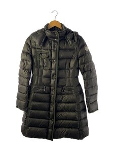 MONCLER◆ロングダウンジャケット/1/ナイロン/KHK/32093493390553048