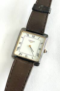 B30)100円～LONGINES/ロンジン 角型 手巻き メンズ SV925 銀製