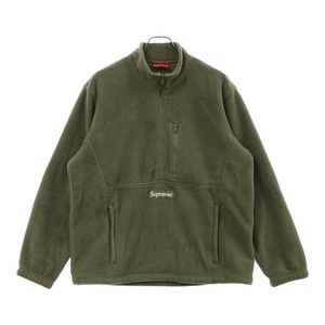 SUPREME シュプリーム 21AW Polartec Half Zip Pullover ボックスロゴ ハーフジップ プルオーバー フリースジャケット グリーン