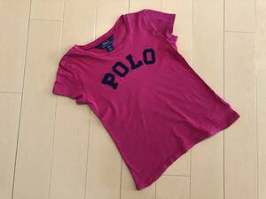 ●○ POLO RALPH LAUREN ポロ ラルフローレン ロゴ Tシャツ 6 120 ピンク ○●