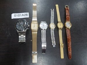 0101A26　腕時計　ジャンク品　おまとめ6点　QUARTZ　CK など ※動作未確認